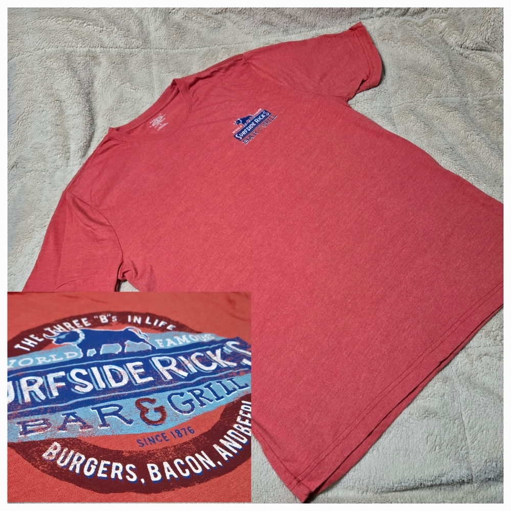G.H. Bass & Co. Graphic Print tShirt, L Rick's Bruger Bar and Grill